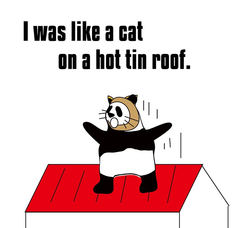 a cat on a hot tin roofのパンダの絵