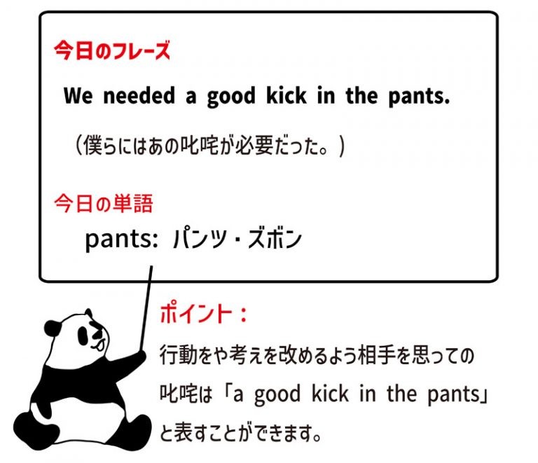 a kick in the pantsの意味と使い方 eigolab(えいご研）