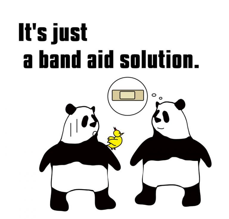 英語のイディオムband aid solutionの意味と使い方 eigolab(えいご研）