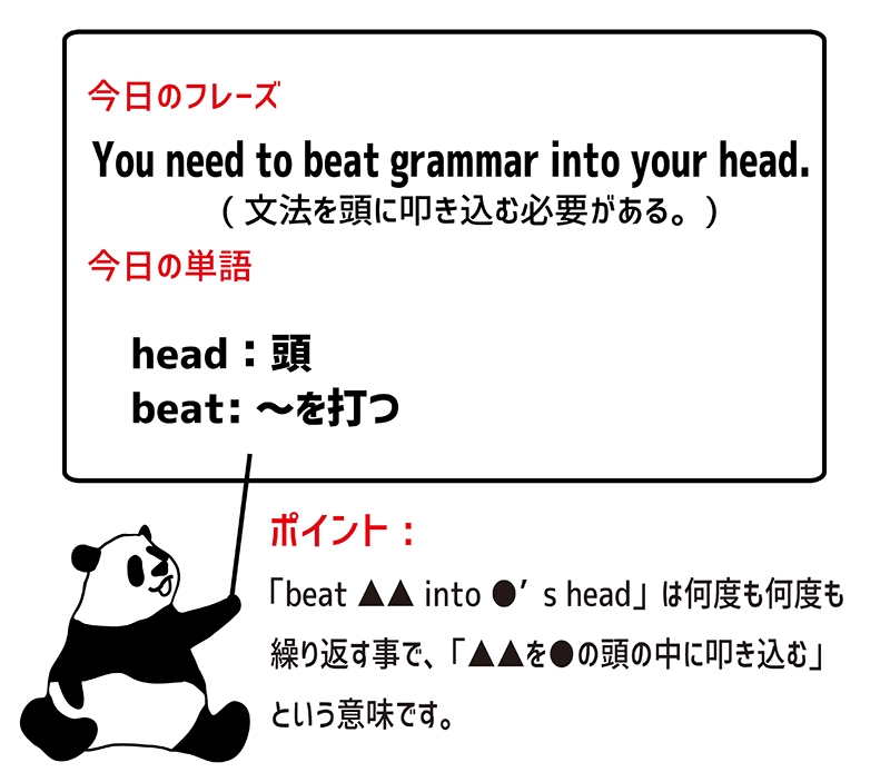 beat it into your headのフレーズ