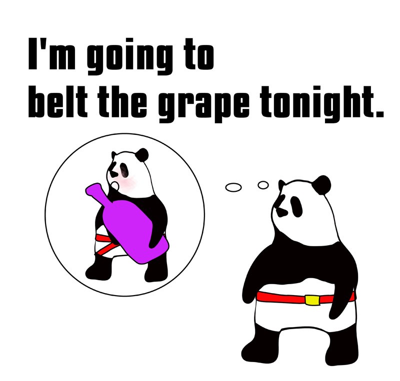 belt the grapeのパンダの絵