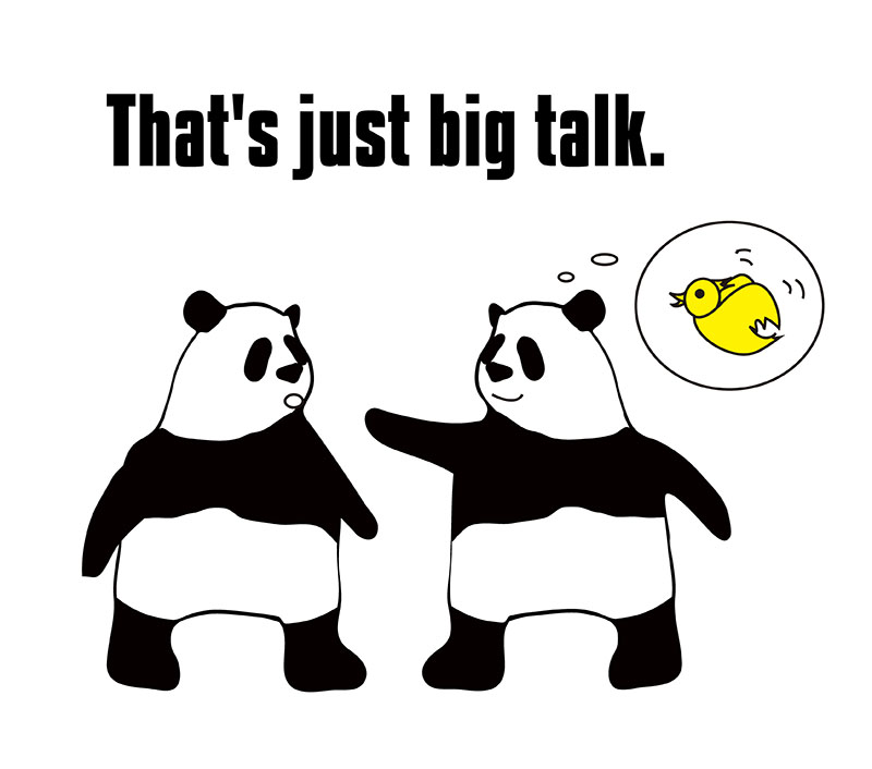 big talk のパンダの絵
