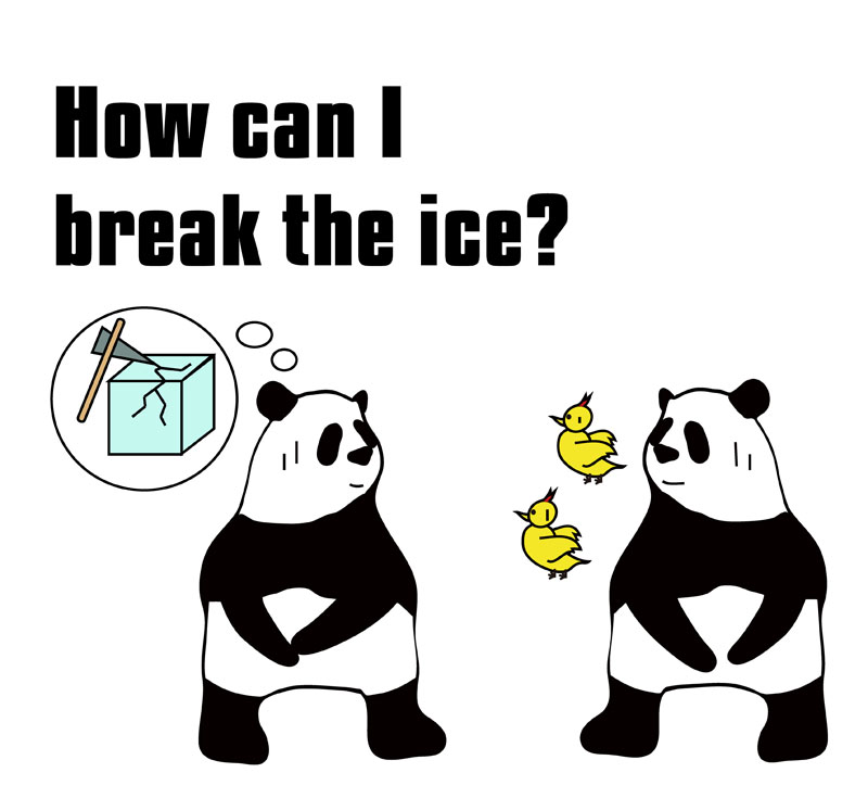 break the iceのパンダの絵