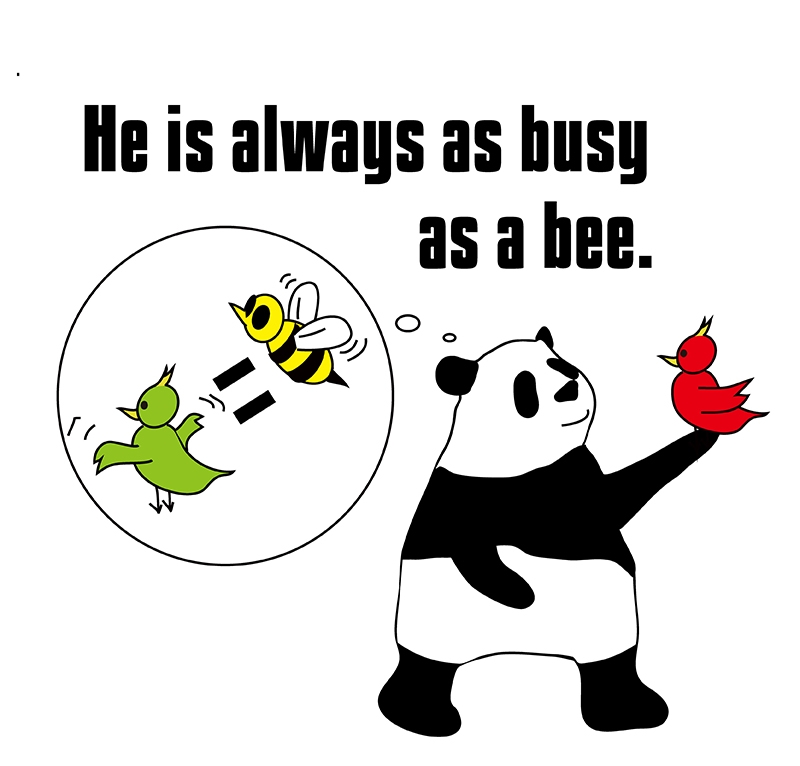 busy as a beeのパンダの絵