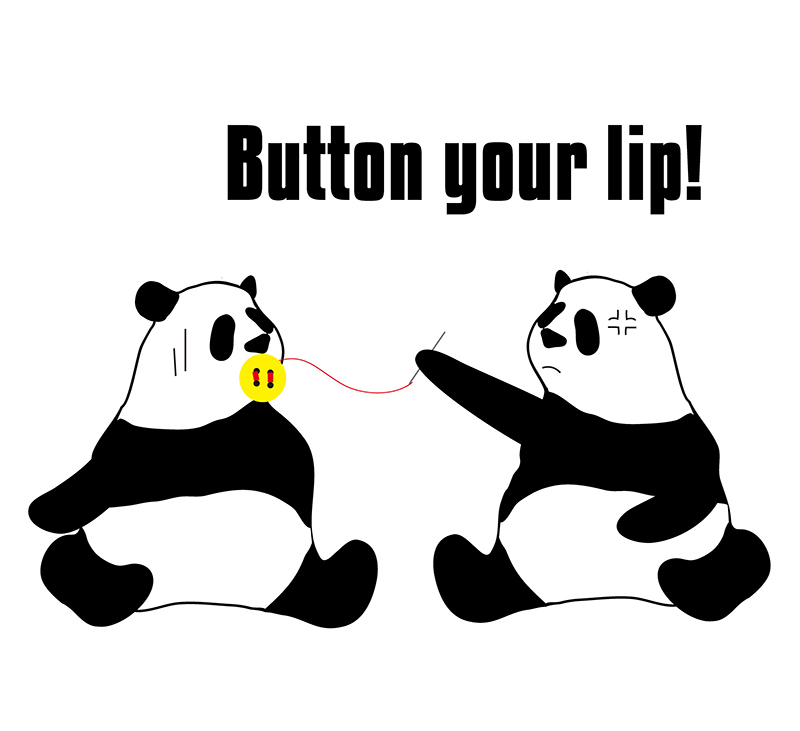 button one's lipのパンダの絵