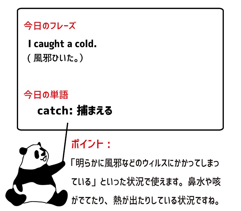 catch a cold/catch coldのフレーズ
