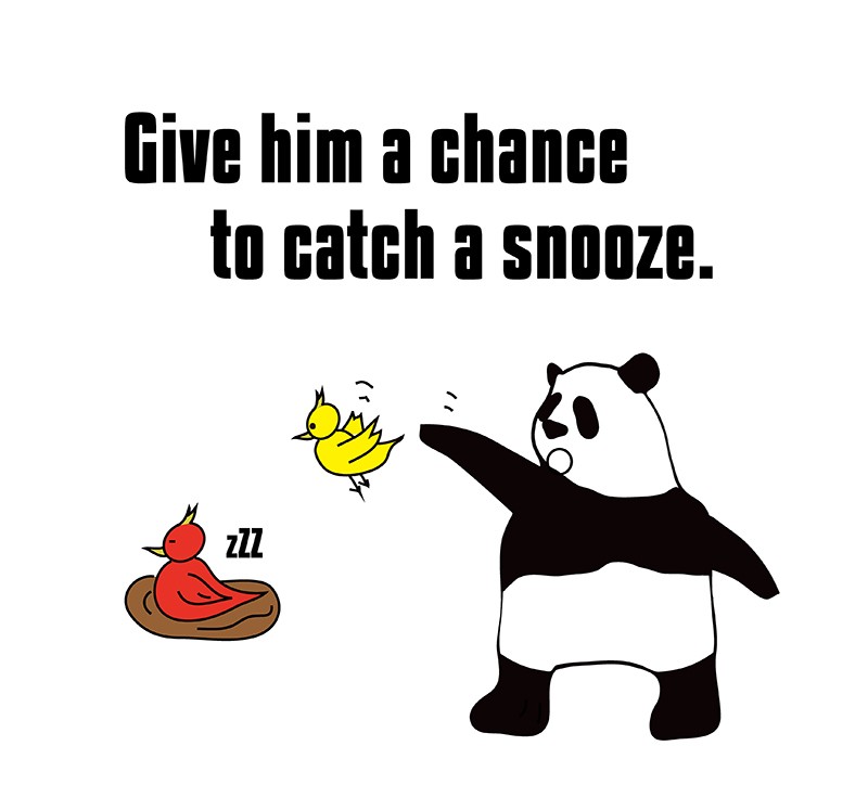 catch a snoozeのパンダの絵