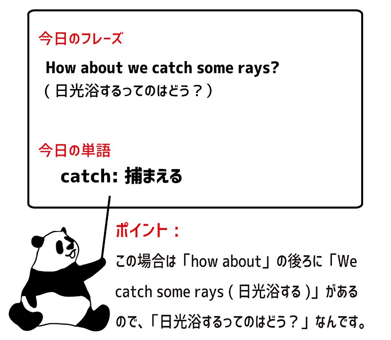 catch some raysのフレーズ