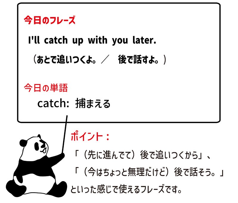 catch up withのフレーズ