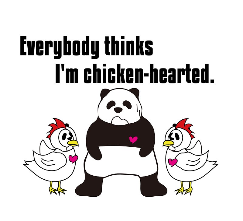 chicken-heartedのパンダの絵