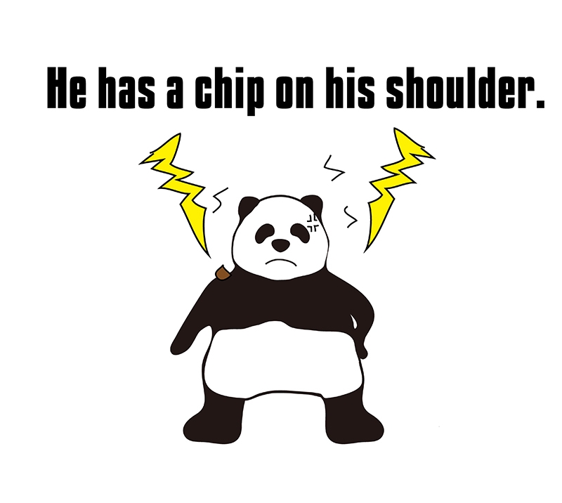 chip on your shoulder のパンダの絵