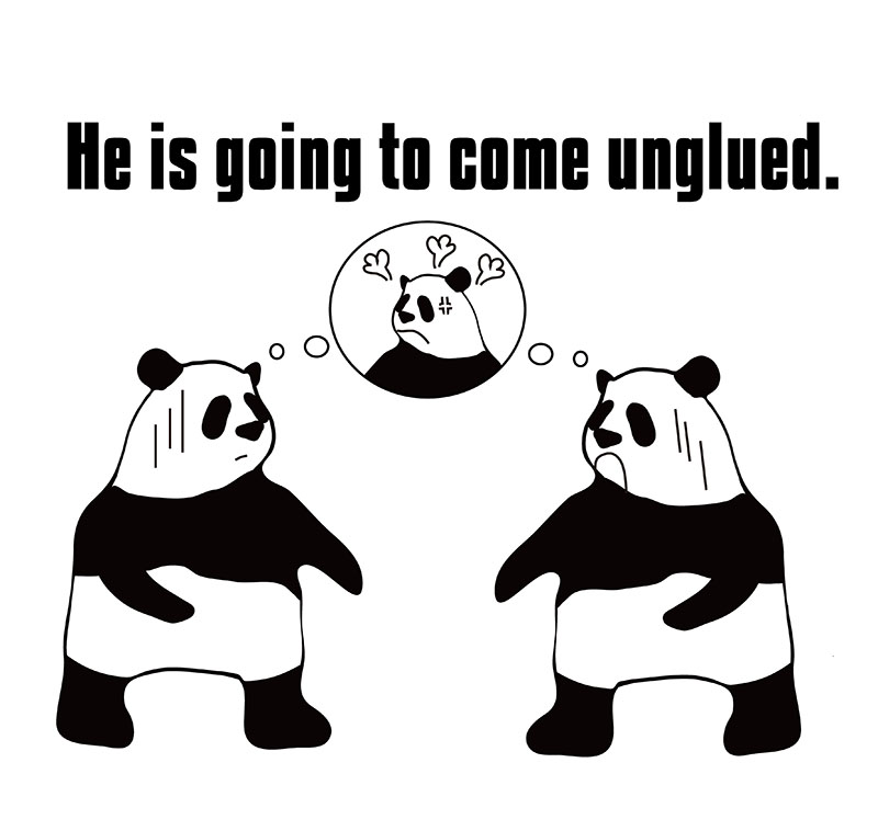 come unglued のパンダの絵