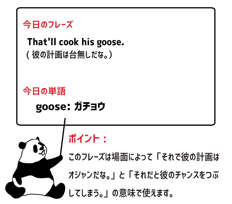 cook one's gooseのフレーズ
