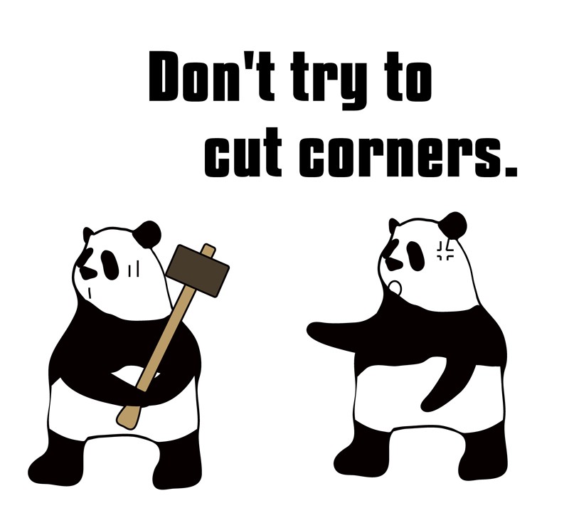 cut cornersののパンダの絵