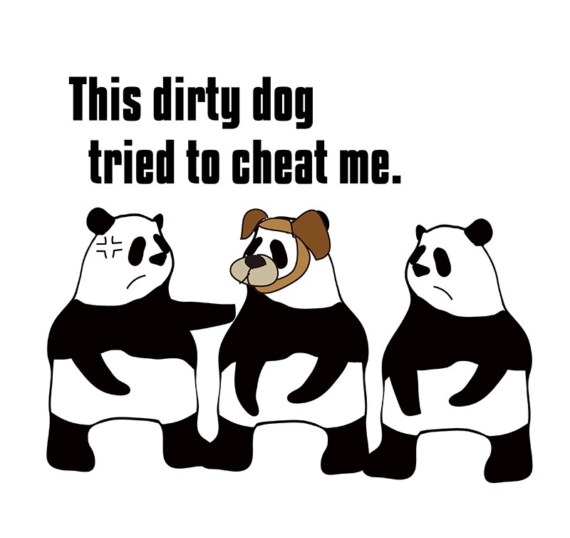 dirty dogのパンダの絵