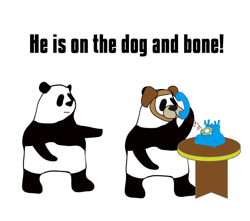 dog and boneのパンダの絵