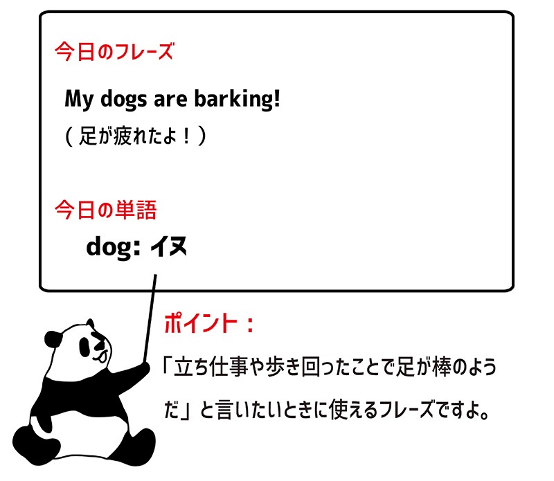 one's dogs are barkingのフレーズ