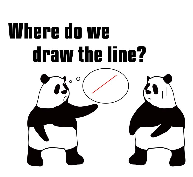 draw the lineのパンダの絵