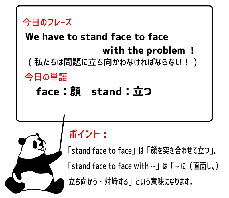 face to faceのフレーズ