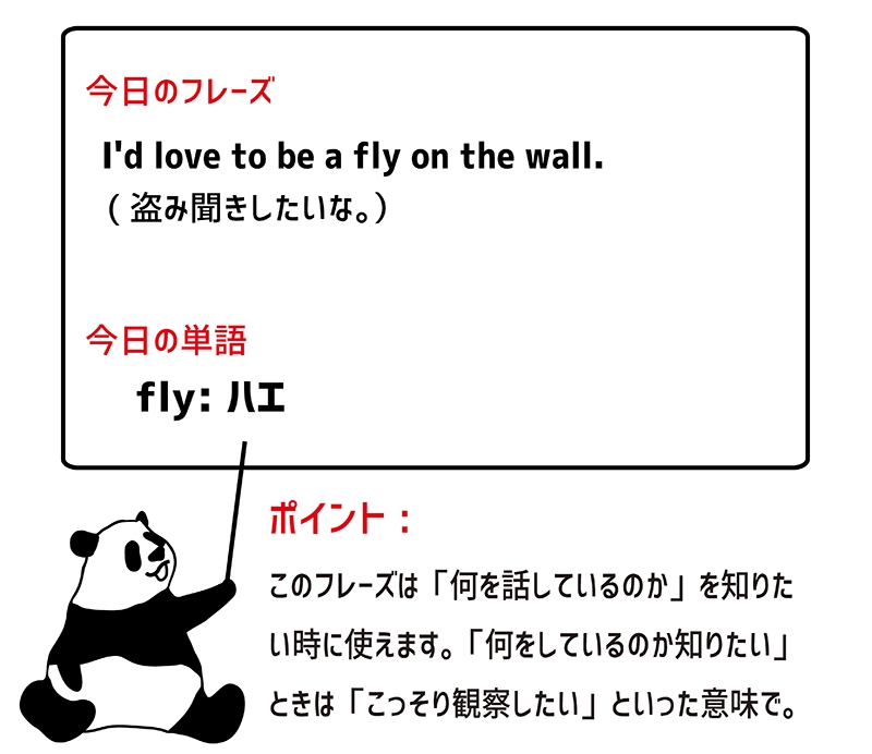 fly on the wallのフレーズ