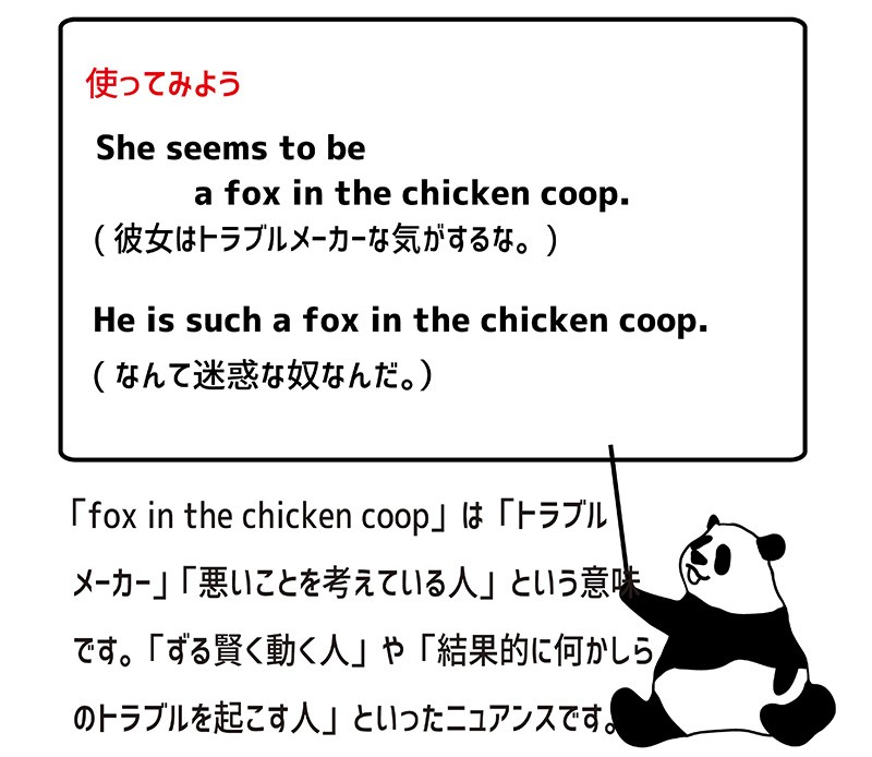 fox in the chicken coopの使い方