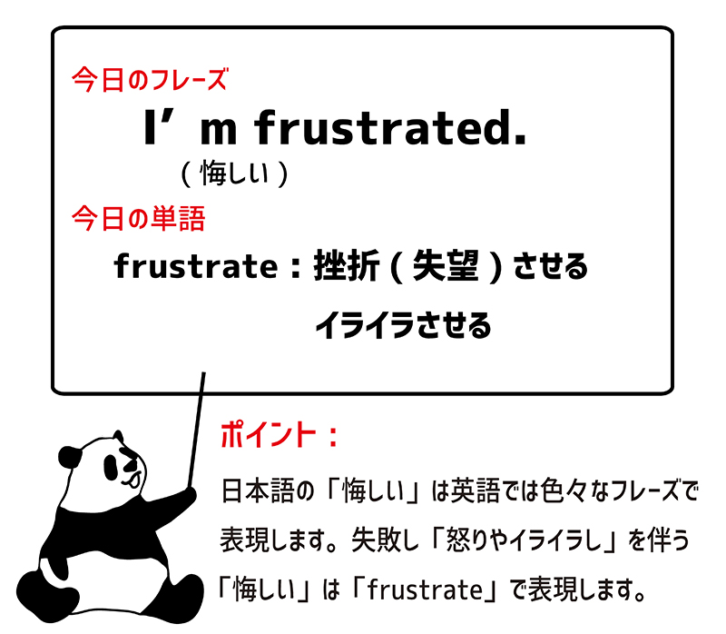 I'm frustrated!のフレーズ