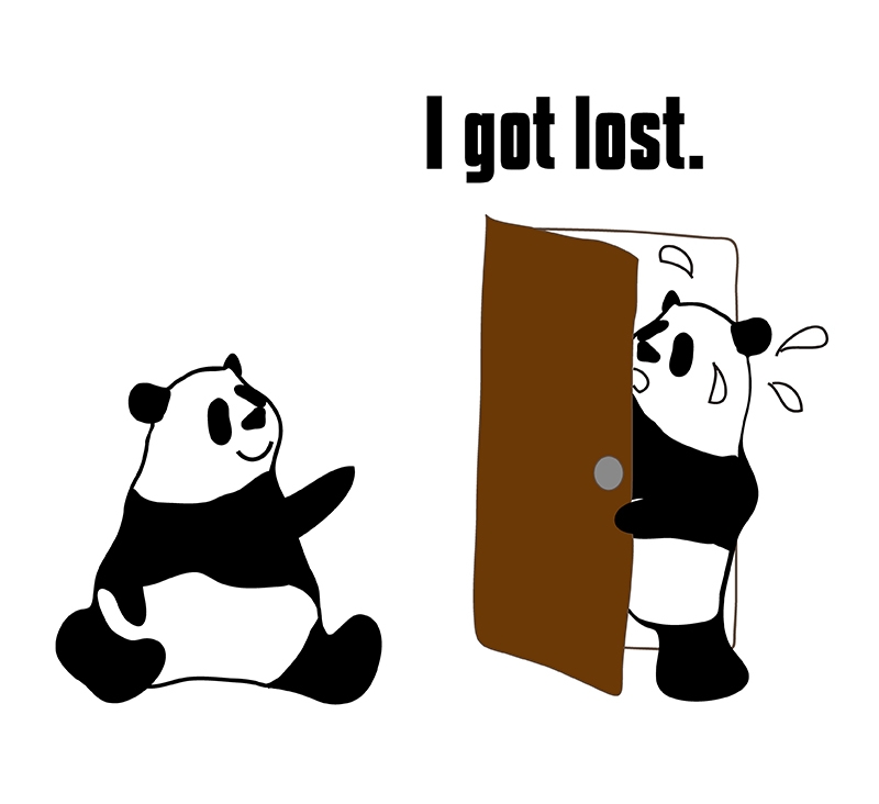 get lostのパンダの絵