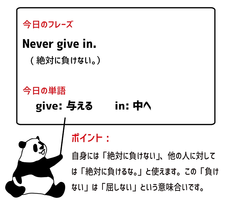 give in のフレーズ