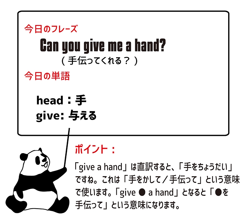 give a hand のフレーズ