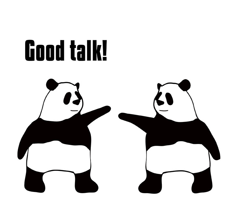 good talk のパンダの絵