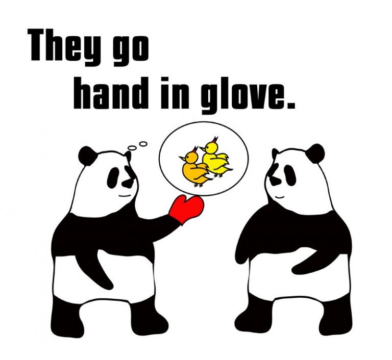 英語のイディオム：hand in gloveの意味と使い方 eigolab(えいご研）