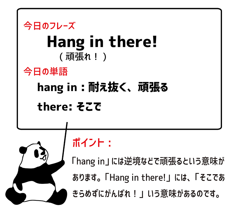 Hang in there!のフレーズ