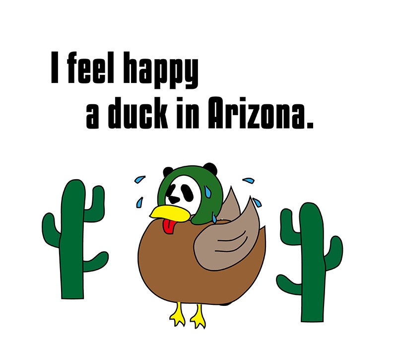 happy as a duck in Arizonaのパンダの絵