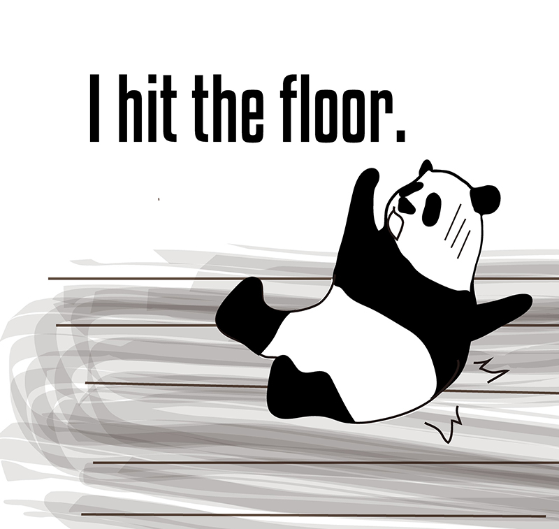 hit the floorのパンダの絵