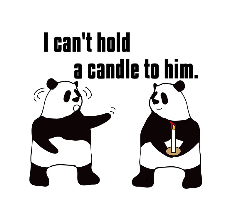 hold a candle toのパンダの絵