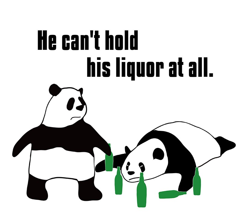hold liquorのパンダの絵