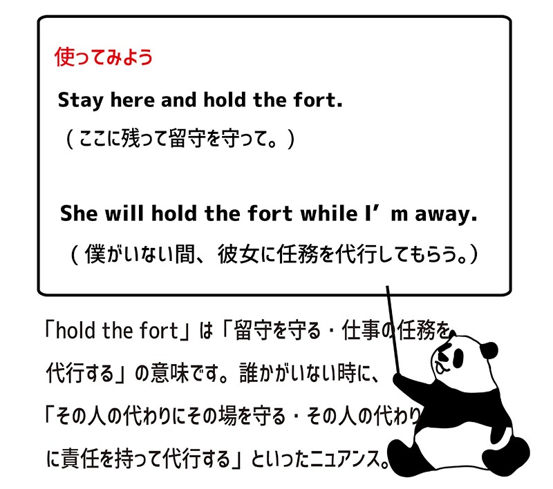 hold the fortの使い方