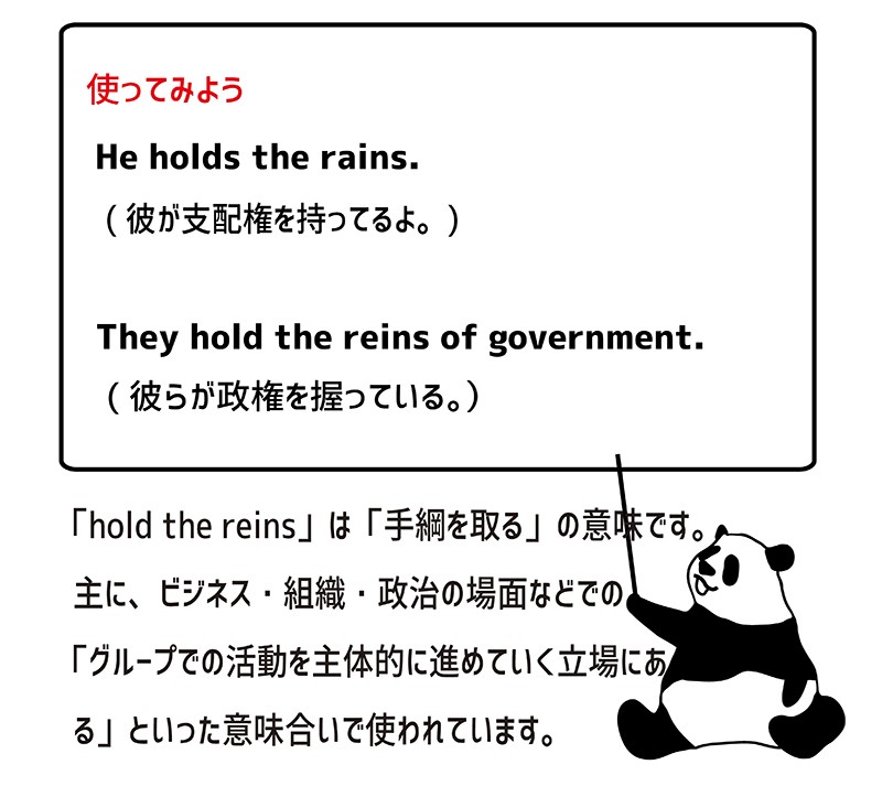 hold the reinsの使い方