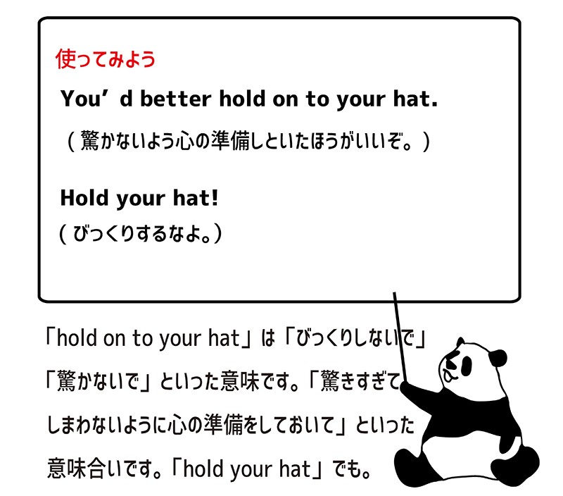 hold on to your hatの使い方