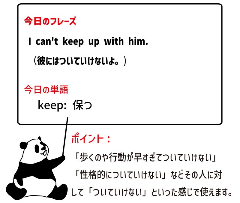 keep up withのフレーズ