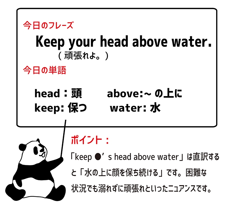 Keep your head above waterのフレーズ