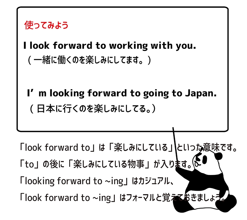look forward toの使い方