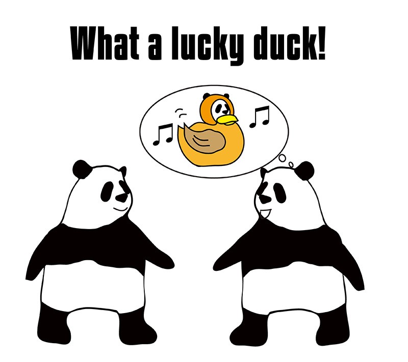lucky duckのパンダの絵