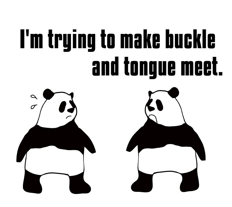 make buckle and tongue meetのパンダの絵