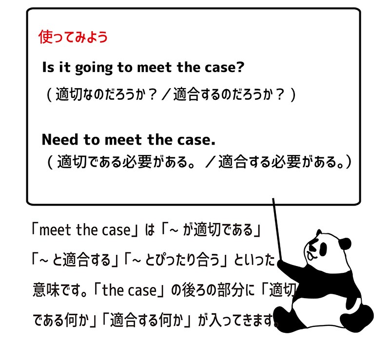 meet the caseの使い方