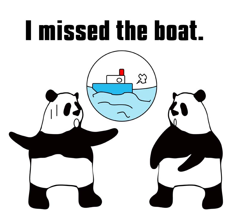 miss the boatのパンダの絵