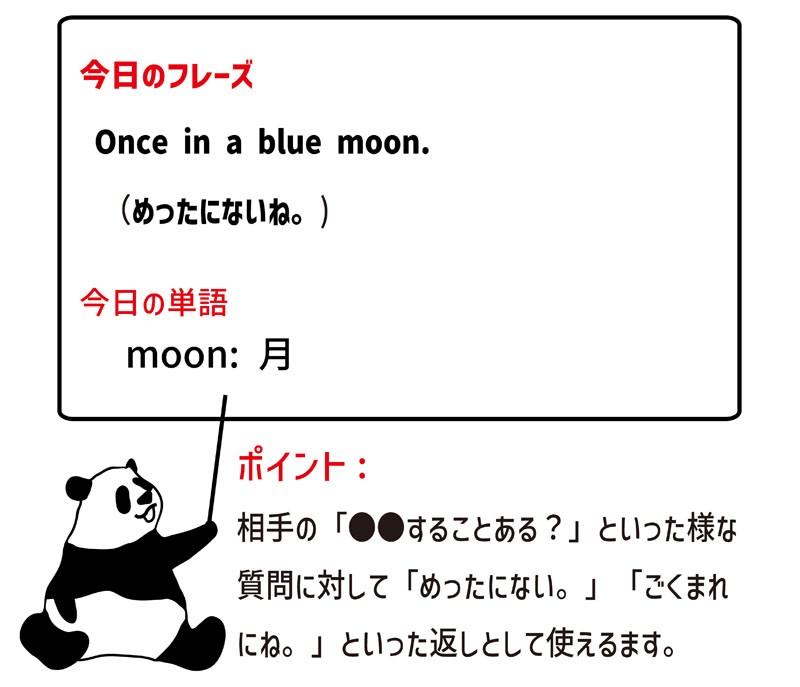 once in a blue moonのフレーズ