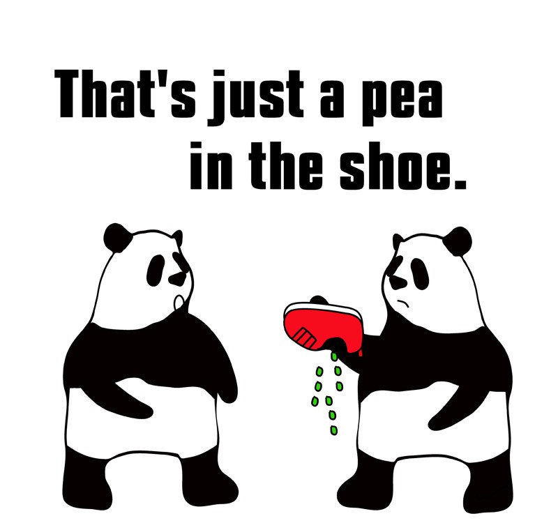 pea in the shoeのパンダの絵