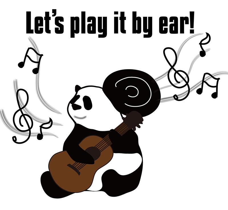 play it by earのパンダの絵