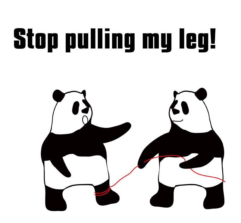 pull one's legのパンダの絵